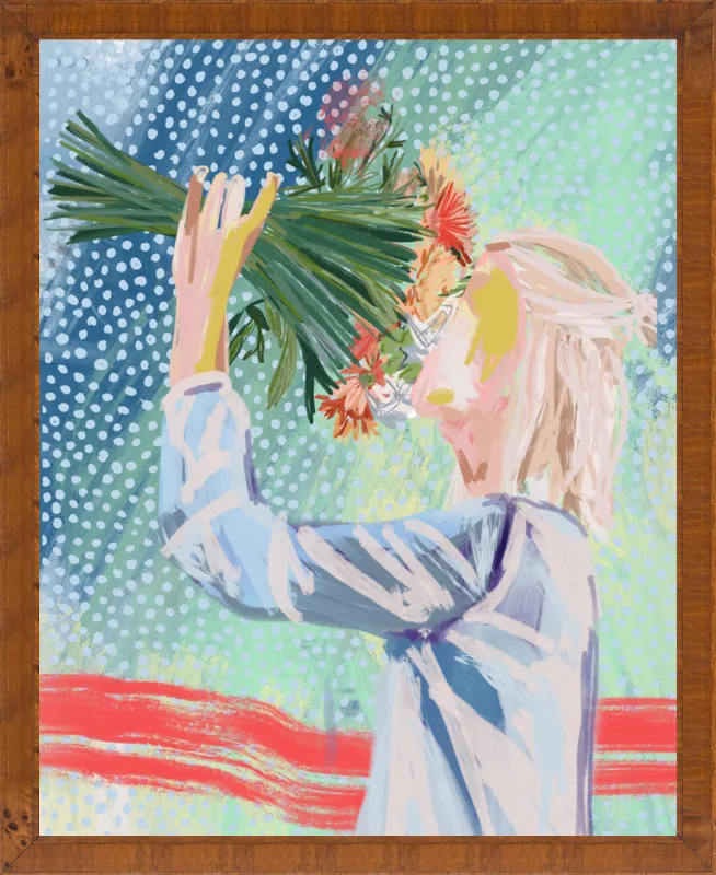 I like to stop and smell the roses  by Jamie Corley for Artfully Walls