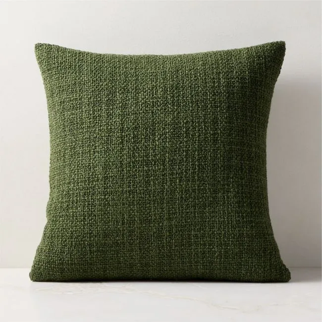Marco Sand Woven Italian Wool Lumbar Pillow with Down-Alternative Insert 22"x15"