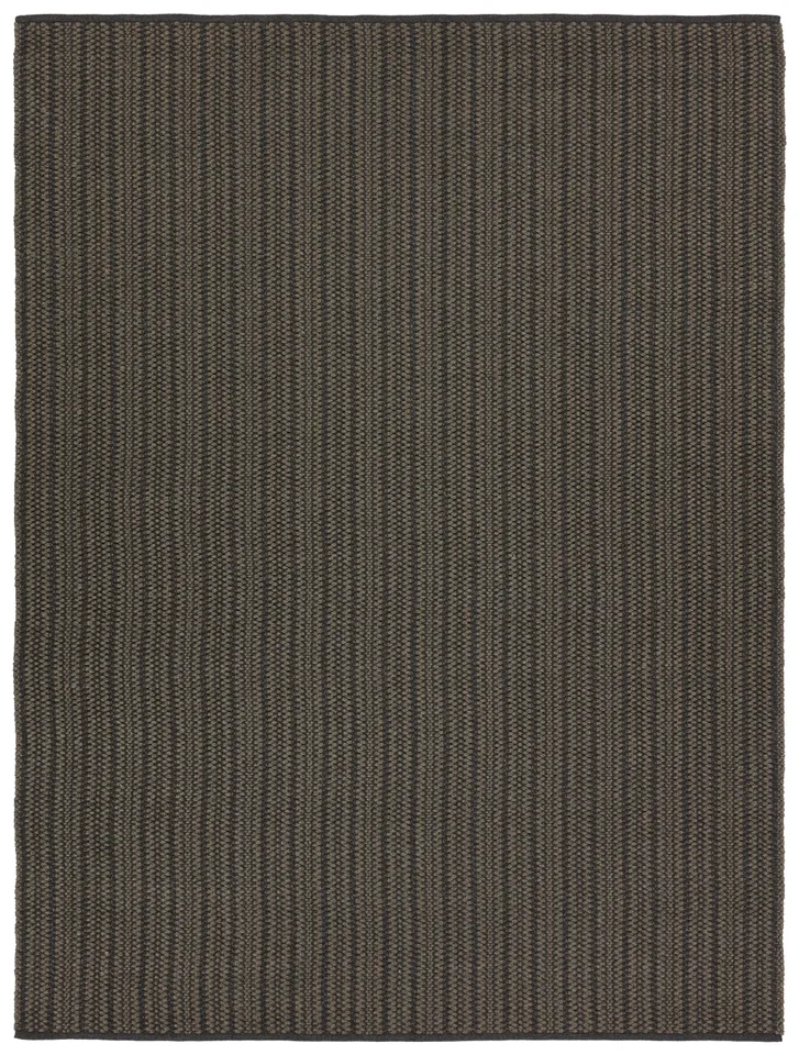Elmas Handmade Indoor/Outdoor Striped Gray/Charcoal Area Rug (8'X10')