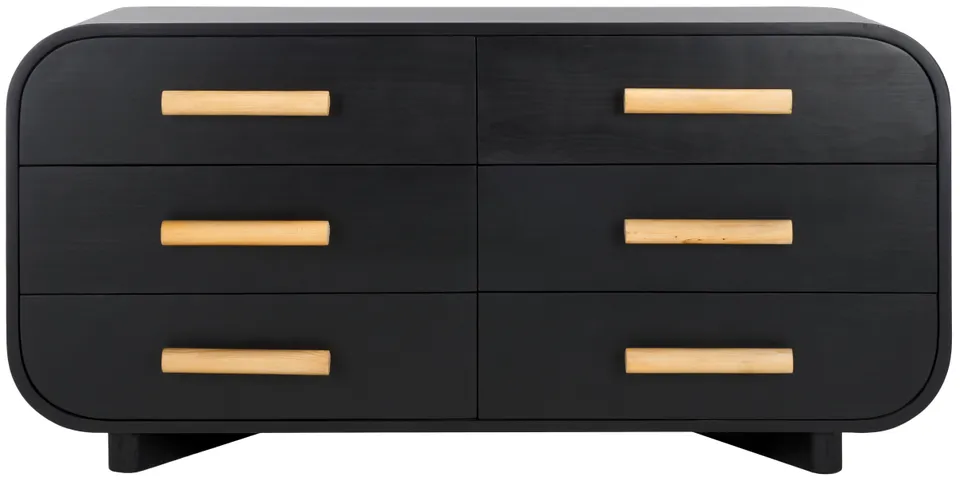 Peterson Wood Dresser - Black/Natural