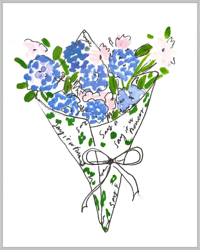 Bodega Flowers in Blue by Larsen McDowell for Artfully Walls