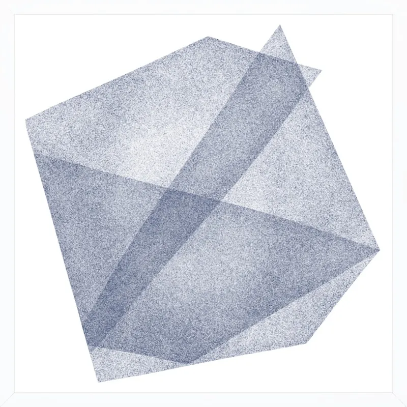 Navy Blue Structure: Soft Geometry by Jessica Poundstone for Artfully Walls