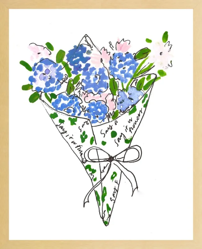 Bodega Flowers in Blue by Larsen McDowell for Artfully Walls
