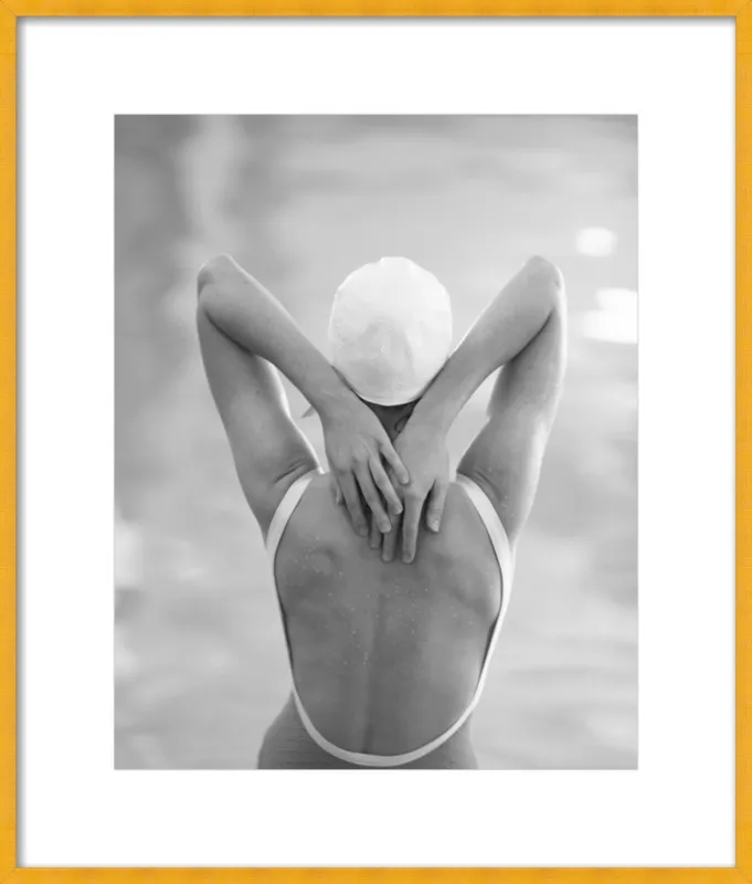 The Swimmer with a white  cap by Lucy Snowe for Artfully Walls
