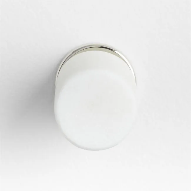 Modern Marble Chrome Silver Cabinet Knob