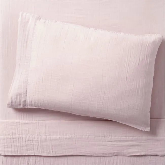 Supersoft Lilac Rose 100% Organic Cotton Gauze Kids Twin Sheet Set