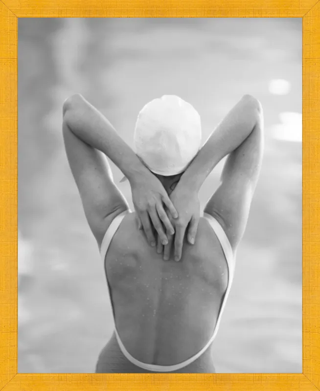 The Swimmer with a white  cap by Lucy Snowe for Artfully Walls