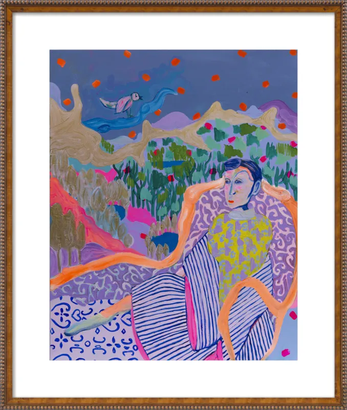 "The Nightingale" illustration by Davina Shefet for Artfully Walls