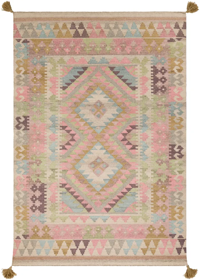 Adia Pink Indoor 2' x 3' Handmade Rug
