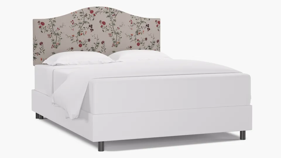 Camelback Headboard, Multi Bamboo Garden, Queen