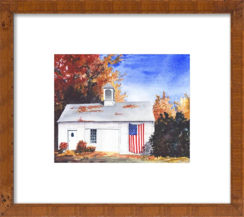 The Ross Barn in Fall by Lydia Marie Elizabeth for Artfully Walls