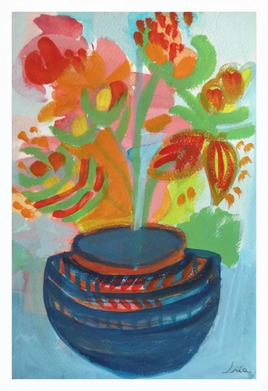 Red Flowers by Iria Fernandez Alvarez for Artfully Walls
