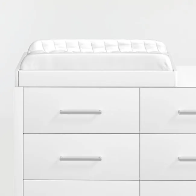 Ever Simple White Wood Baby Changing Table Topper