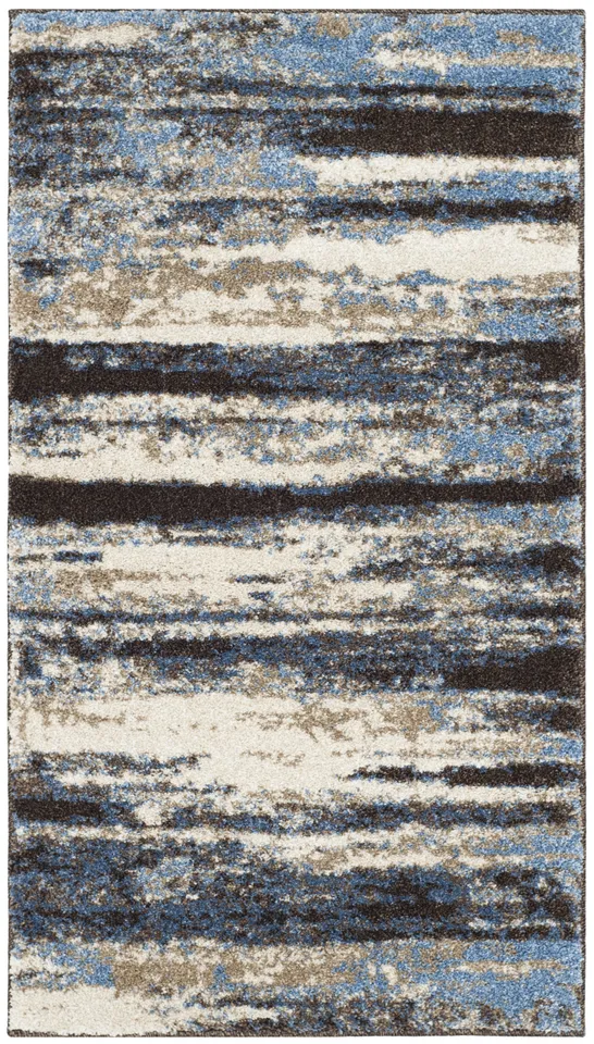 Arlo Home Woven Area Rug, RET2138-1165, Cream/Blue,  2' 6" X 4'