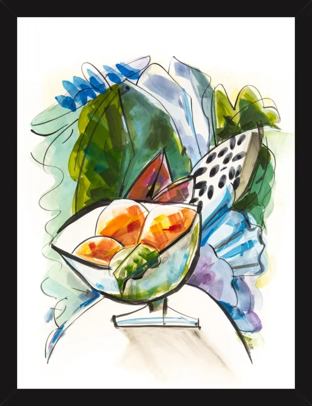 Still life with oranges by Becky Aubry for Artfully Walls