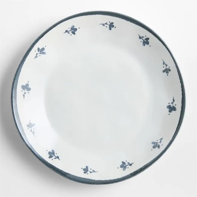 Marin Blue and White Botanical Dinner Plate