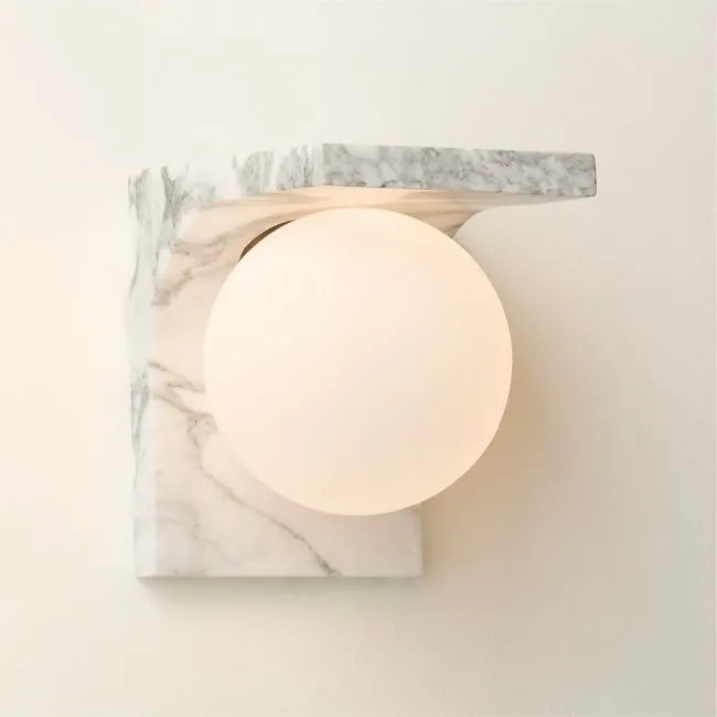 Aqua Virgo White Marble Wall Sconce