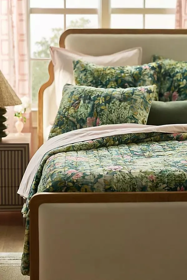 100% Cotton Velvet Floral Printed Quilt