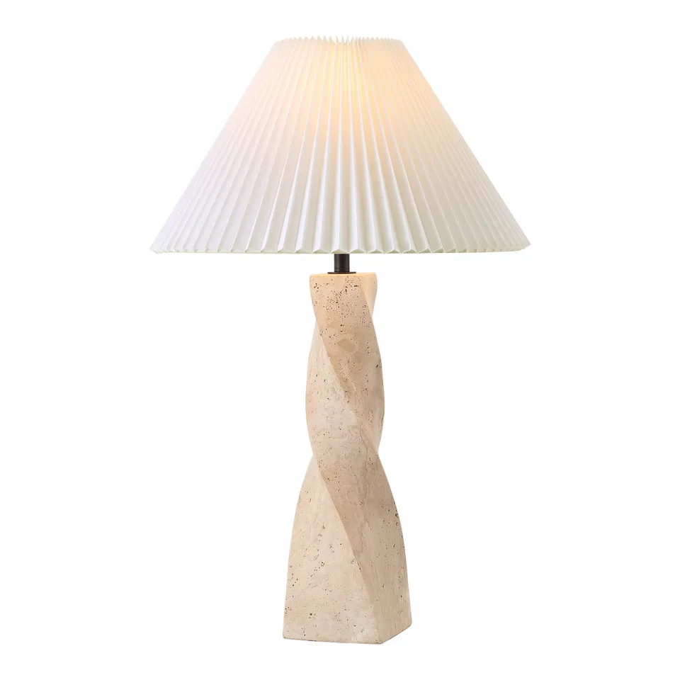 Safavieh Couture Mayalenn Table Lamp, Travertine / White