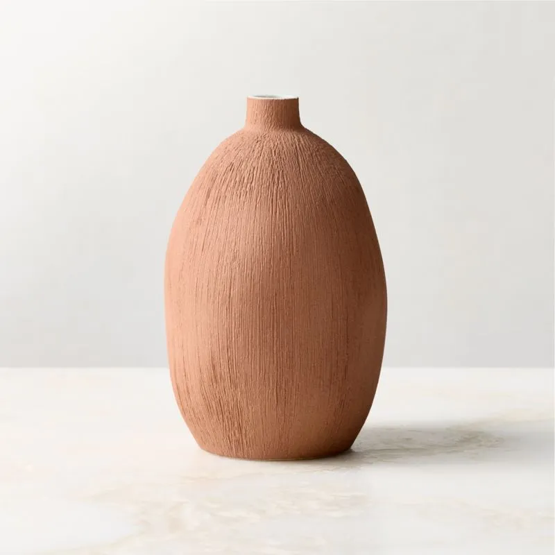 Seca Light Brown Porcelain Bud Vase 4"