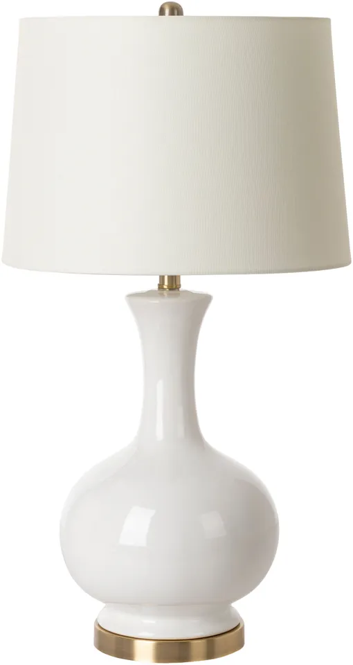 Hepburn White Glazed 29"H x 16"W x 16"D Accent Table Lamp