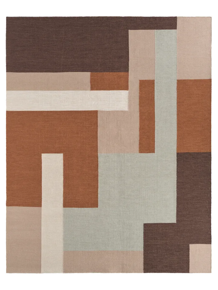 Kyralen SLT02 Handwoven Indoor/Outdoor Color Block Multicolor Area Rug (7'9"X9'9")