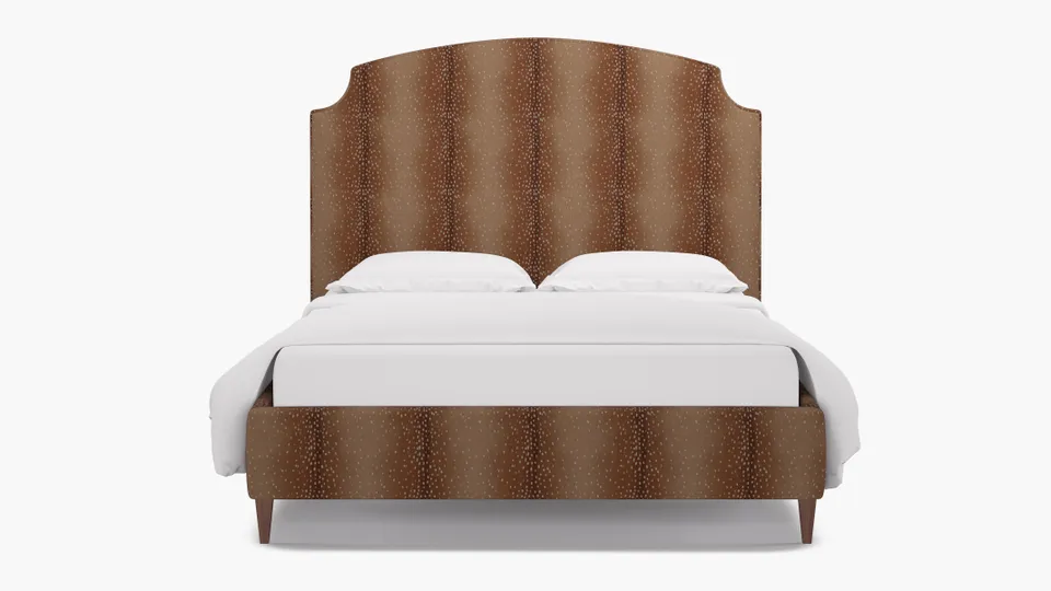 Cove Bed, Antelope, Walnut Square Tapered Leg, King