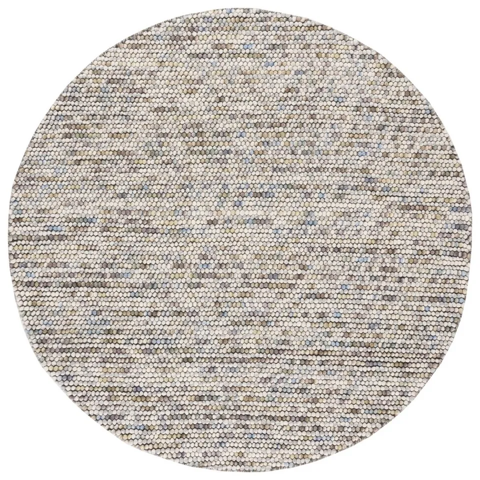 Safavieh Hand Woven Area Rug, NAT620D, Ivory/Multi, 8' X 8' 