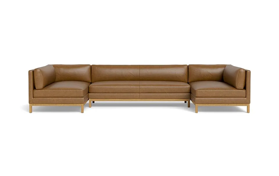 Jasper Leather U-Chaise Sectional
