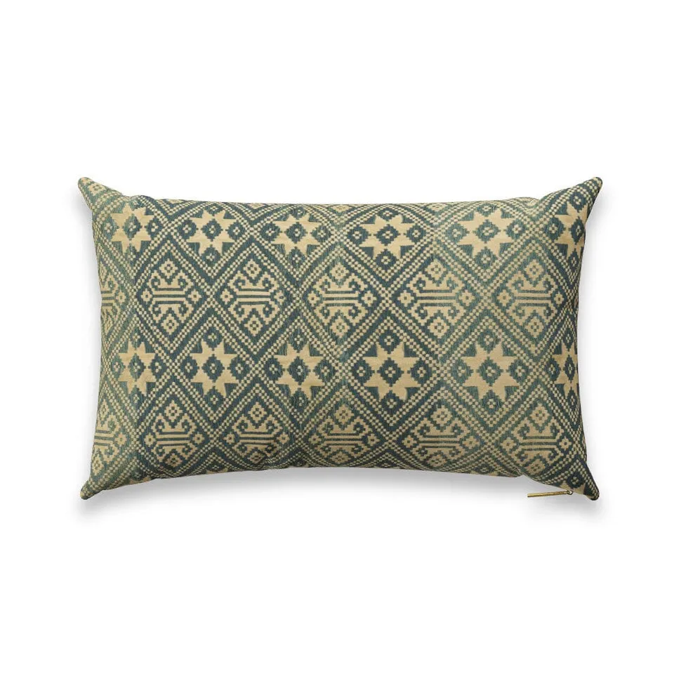 Star Muong Pillow by St. Frank | Green | 26" W x 16" H | Linen