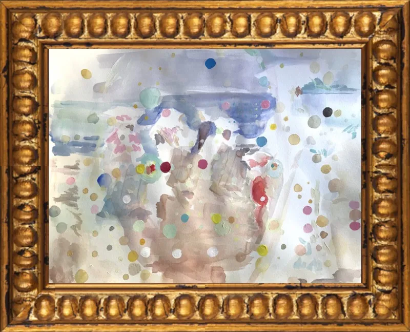Beach scene (from memory)  by Hannah Dean for Artfully Walls