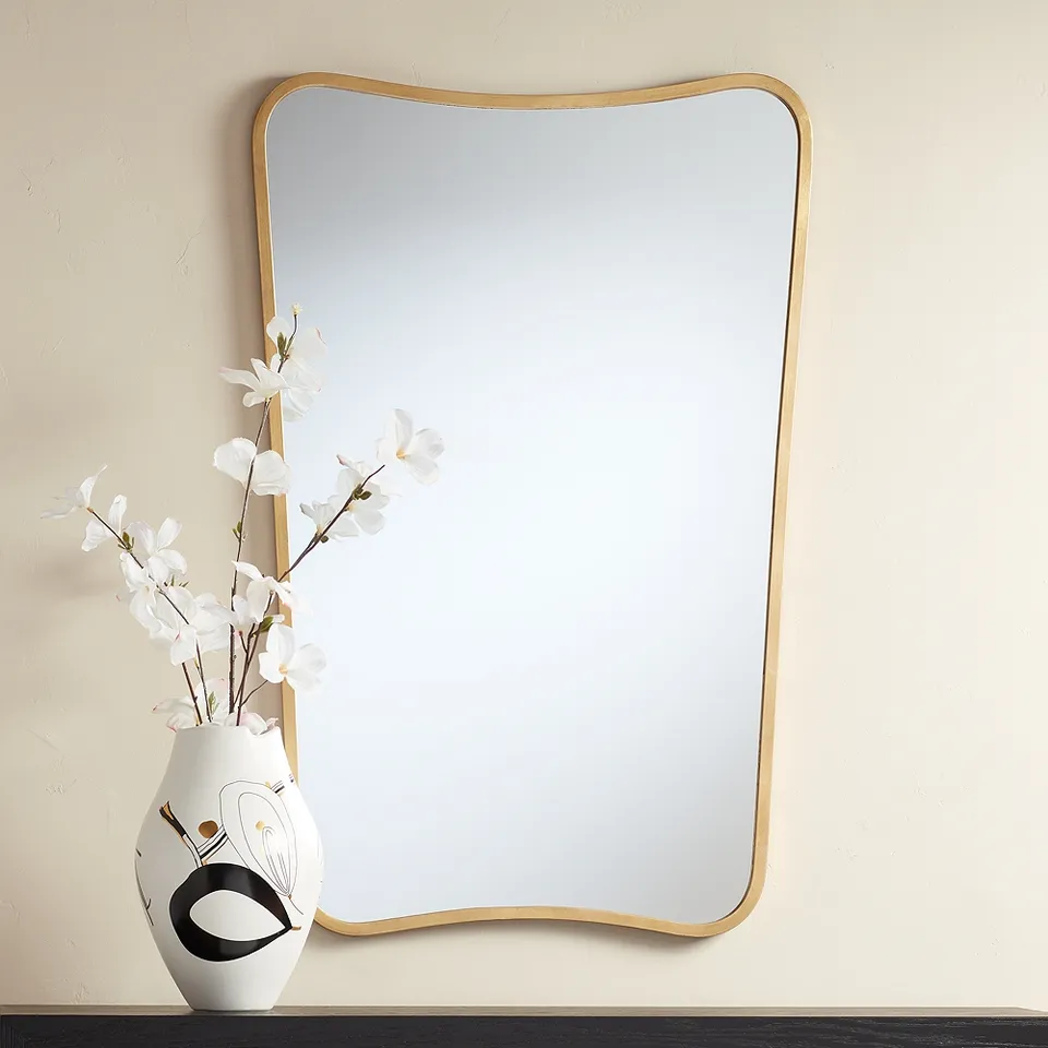 Uttermost Segundo Brass Metal 22" x 34" Wall Mirror