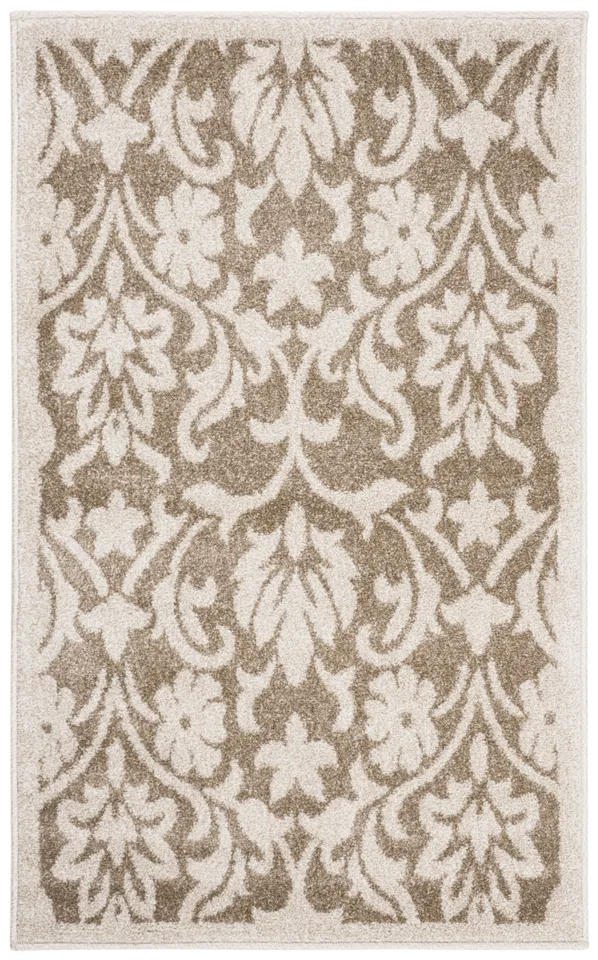 Arlo Home Indoor/Outdoor Woven Area Rug, AMT424S, Wheat/Beige,  2' 3" X 9'