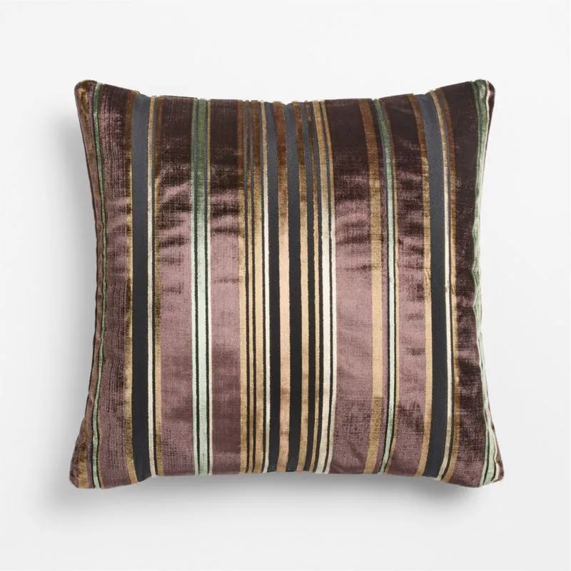 Highgrove 20"x20" Deep Brown Throw Pillow Cover with Feather Insert