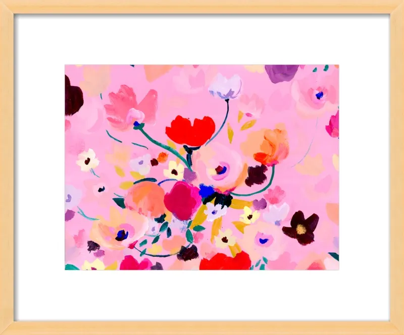 Pink Posey by KT Smail for Artfully Walls
