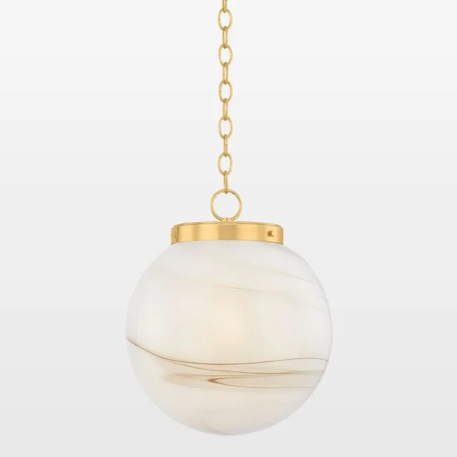 Ambra Large Glass Pendant 18.75"