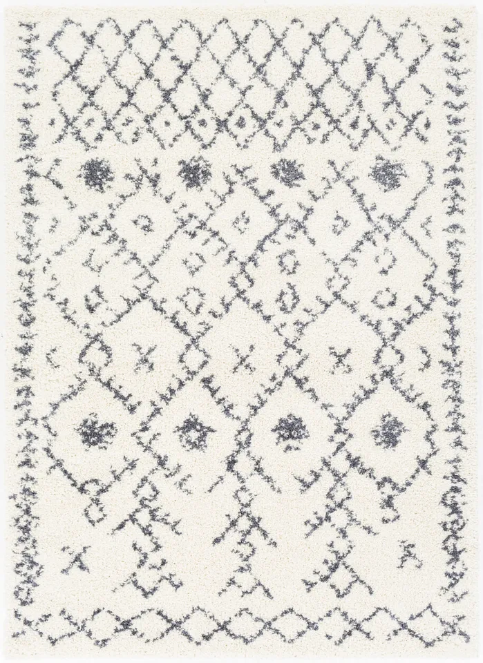 Maroc Shag Beige Indoor 2' x 2'11" Machine Woven Rug