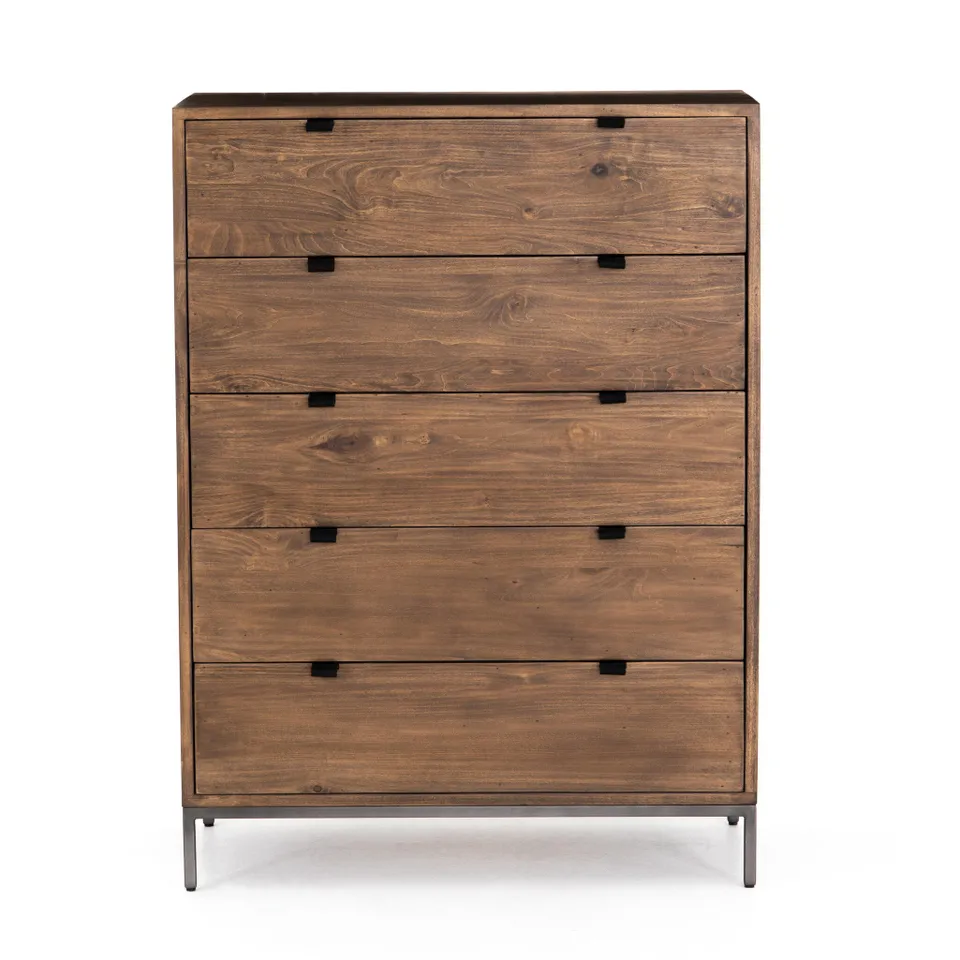 Trey 5 Drawer Dresser - Auburn Poplar