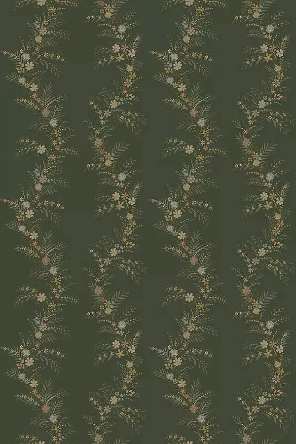 Chris Loves Julia Posy Spruce Floral Peel-and Stick Wallpaper
