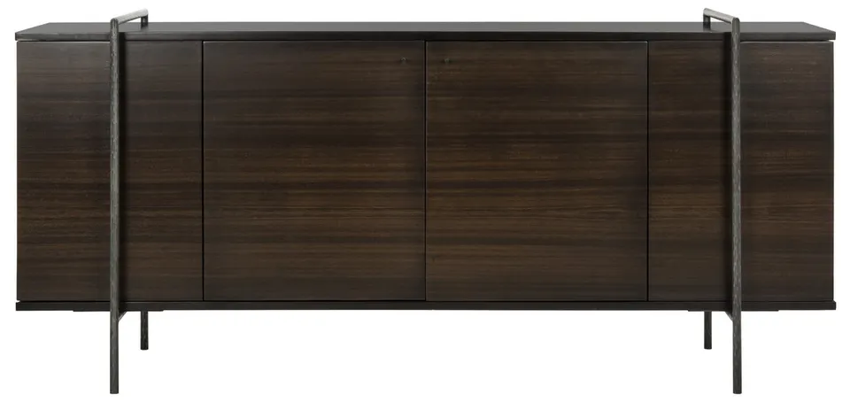 Baxton Wood Sideboard - Brown/Black - Safavieh