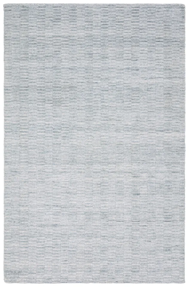 Aaren ROA01 Handmade Solid Blue Area Rug (6'x9')