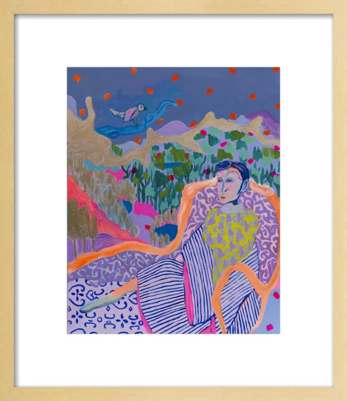 "The Nightingale" illustration by Davina Shefet for Artfully Walls