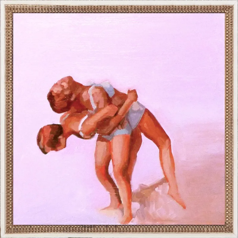wrestling by Mary Sinner for Artfully Walls