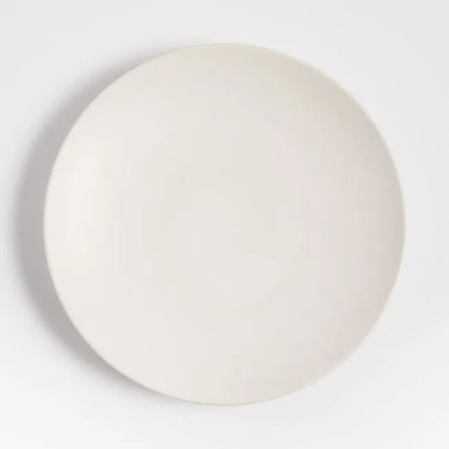 Craft Linen Cream Stoneware Flat Dinner Plate