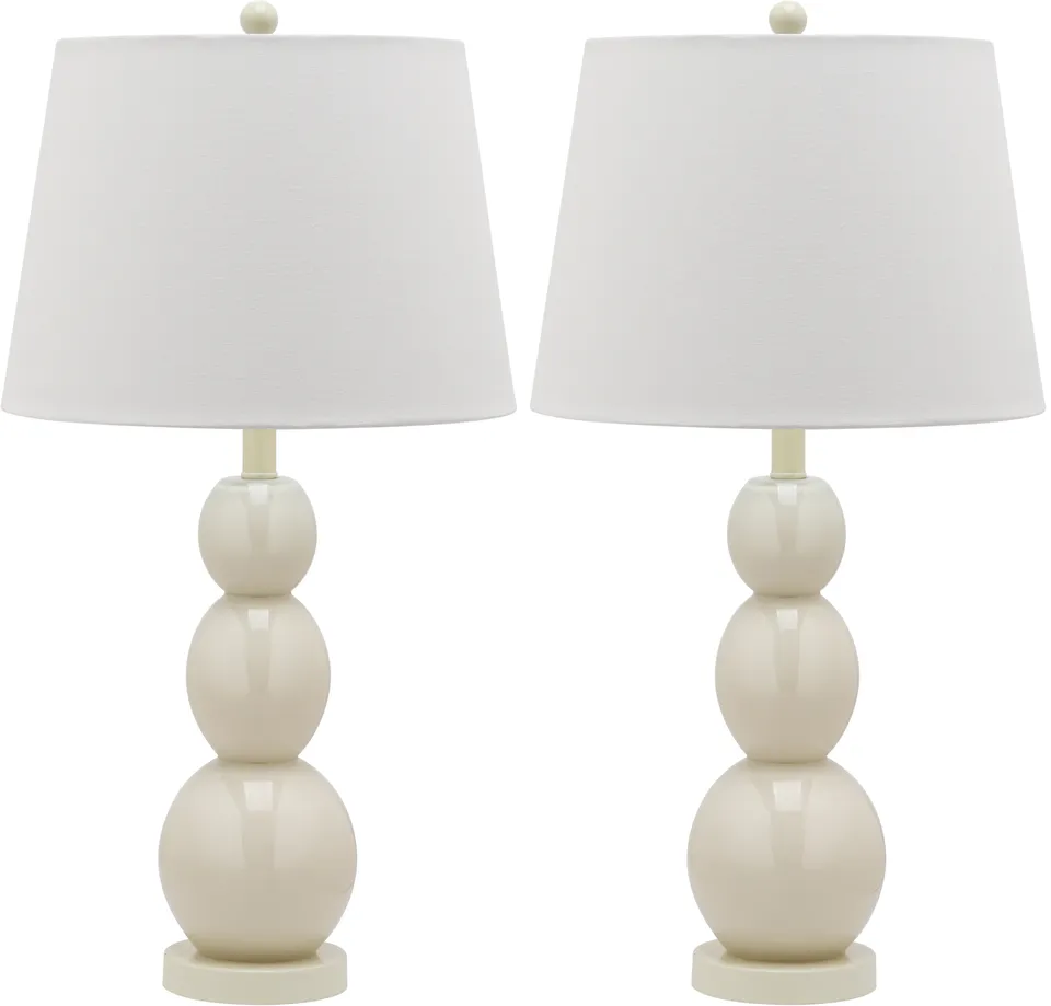 Jayne 3 Sphere 26" Table Lamp, Set Of 2 - Light Grey