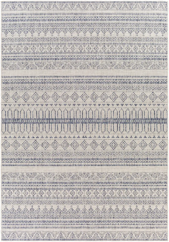 Tuareg Beige Outdoor 6'7" x 9' Machine Woven Rug