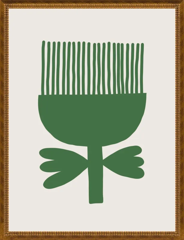 Green flower by Jessica Nielsen for Artfully Walls