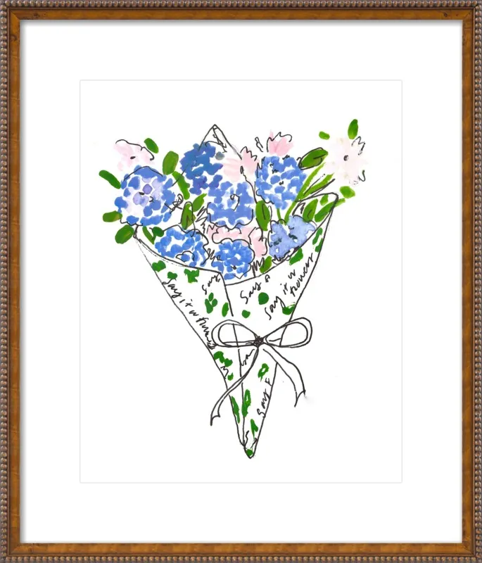 Bodega Flowers in Blue by Larsen McDowell for Artfully Walls