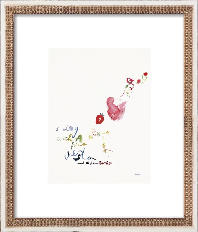 Strawberry Summer Storm by META WRABER for Artfully Walls