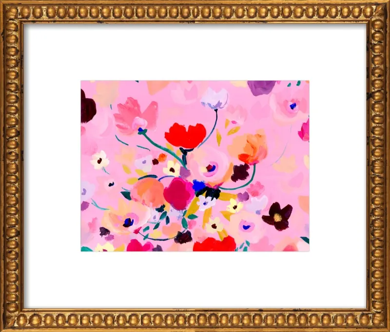 Pink Posey by KT Smail for Artfully Walls